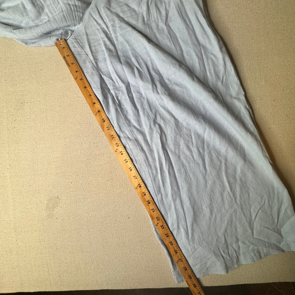 Jules & Leopold Casual Light Blue Linen Blend Wide Leg Drawstring Pants Large - Picture 6 of 8
